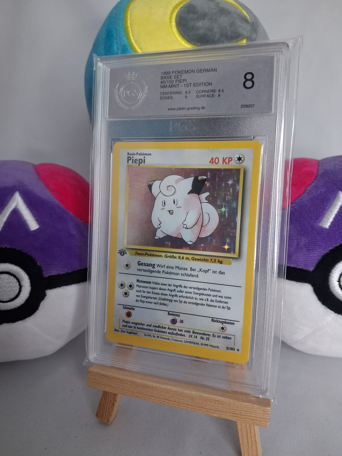 Piepi - Base Set (DE) - 5/102 - 1. Edition Holo - PGS 8 Regrade