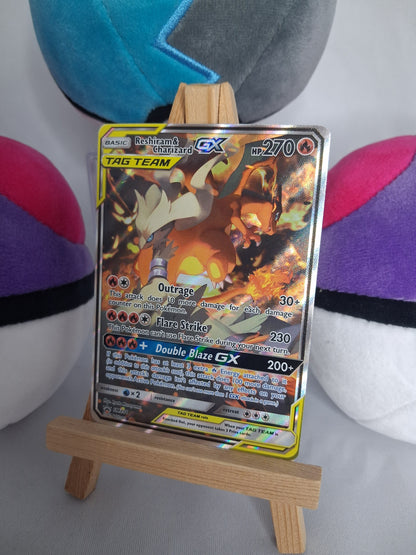 Reshiram & Glurak GX (Reshiram & Charizard GX) - SM Promo (EN) - SM202 - Full Art - NM/EX+
