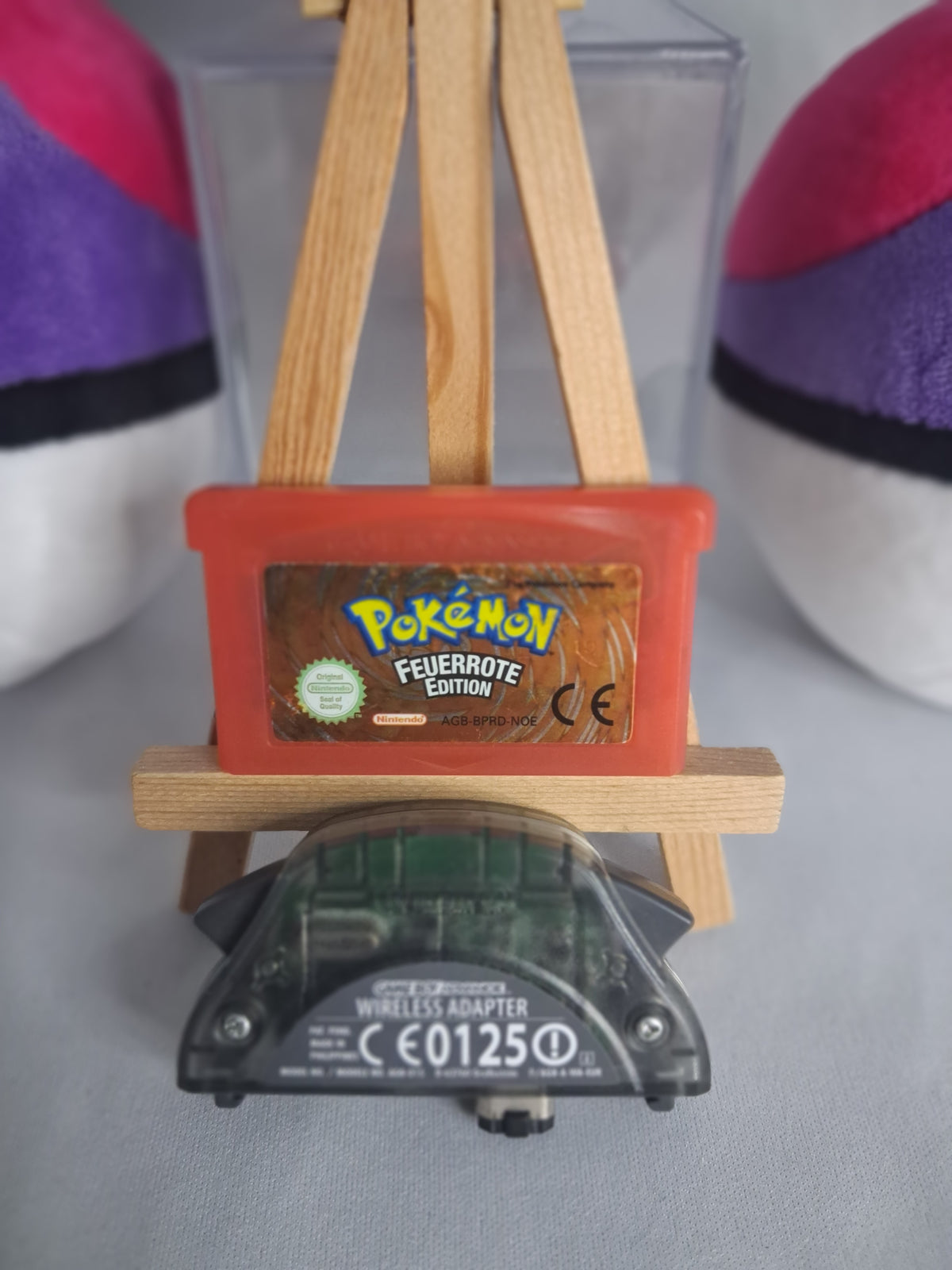 Pokémon Feuerrote Edition inkl. Wireless Adapter - Gameboy Advance SP -  2005 - Modul + Adapter - DE