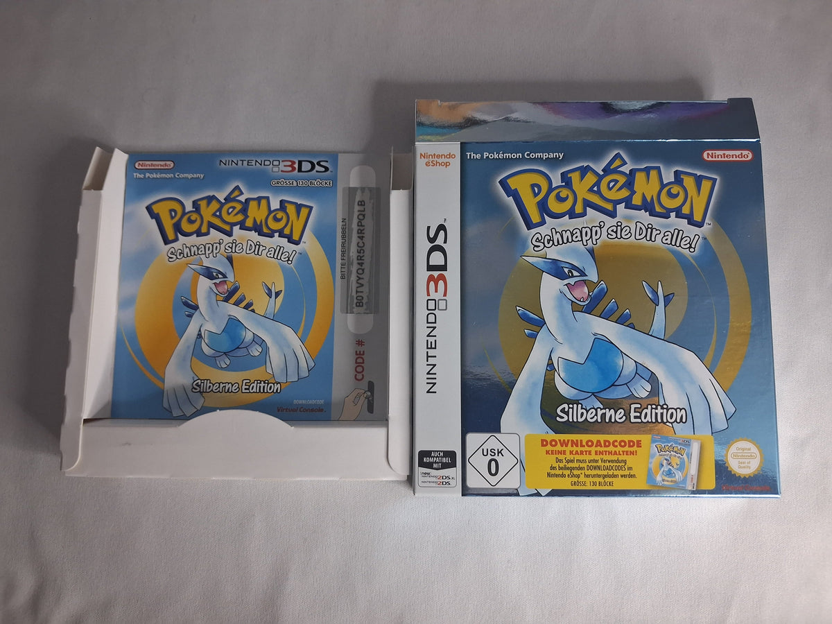 Pokémon Silberne Edition Virtual Console - Nintendo 3DS - 2017 - Verpackung inkl. Benutztem Code