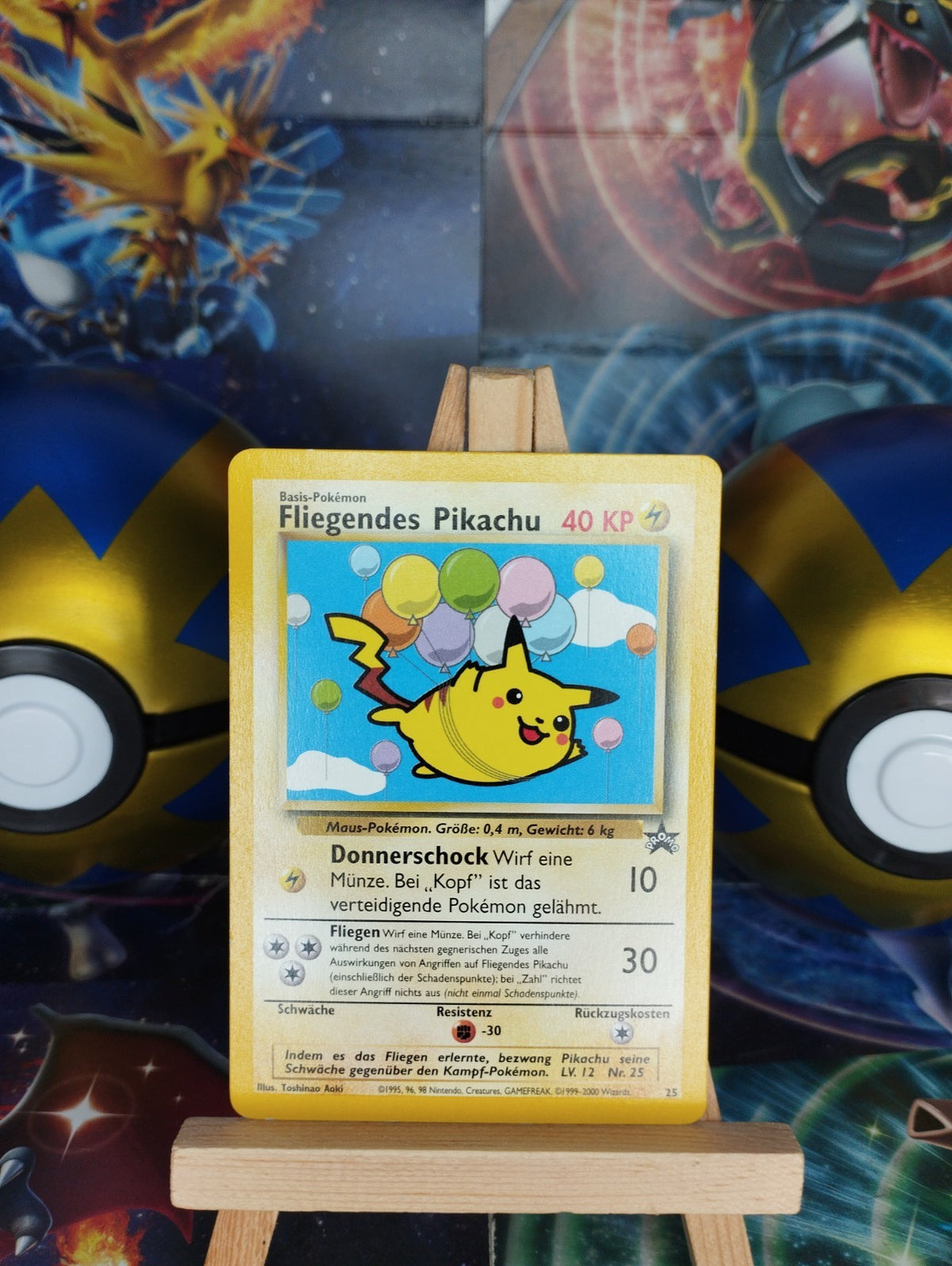 Pokémon Karte Fliegendes Pikachu (WP 25) WOTC Wizards Promo 25 PSA DE GD