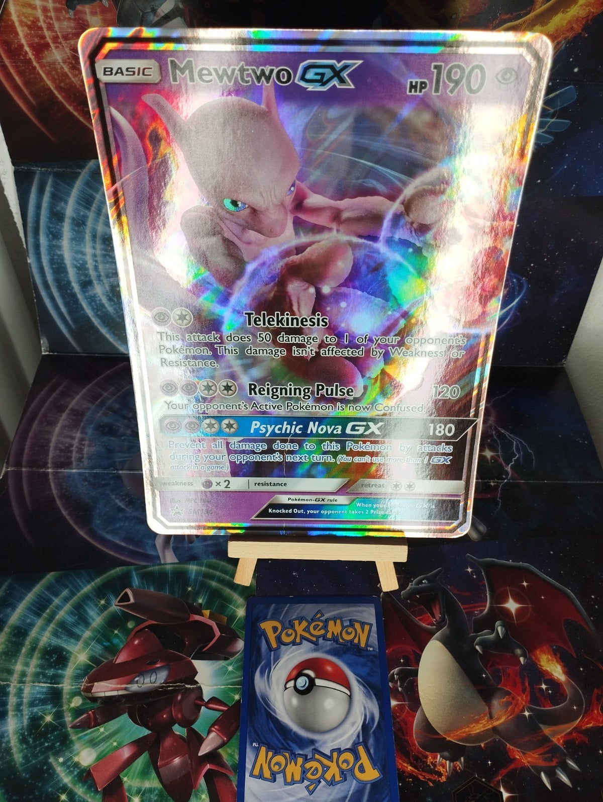 Pokémon Mewtwo GX SM196 Movie Film Promo Jumbo Oversize XXL EN PSA Mewtu NM EX