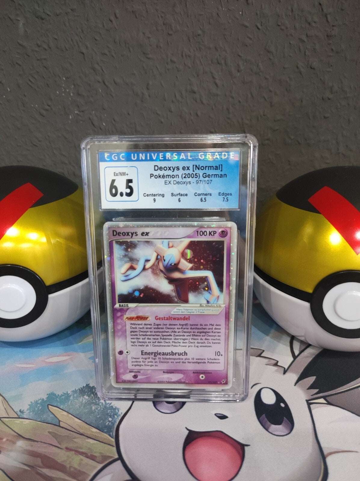 Pokémon Karte Deoxys ex 97/107 ex Deoxys PSA CGC 6,5 EX NM Ultra Rare Deutsch DE