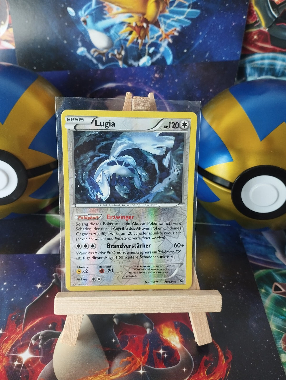 Pokémon Karte Lugia 78/124 Reverse Holo XY Schicksalsschmiede PSA WOTC DE #2 EX