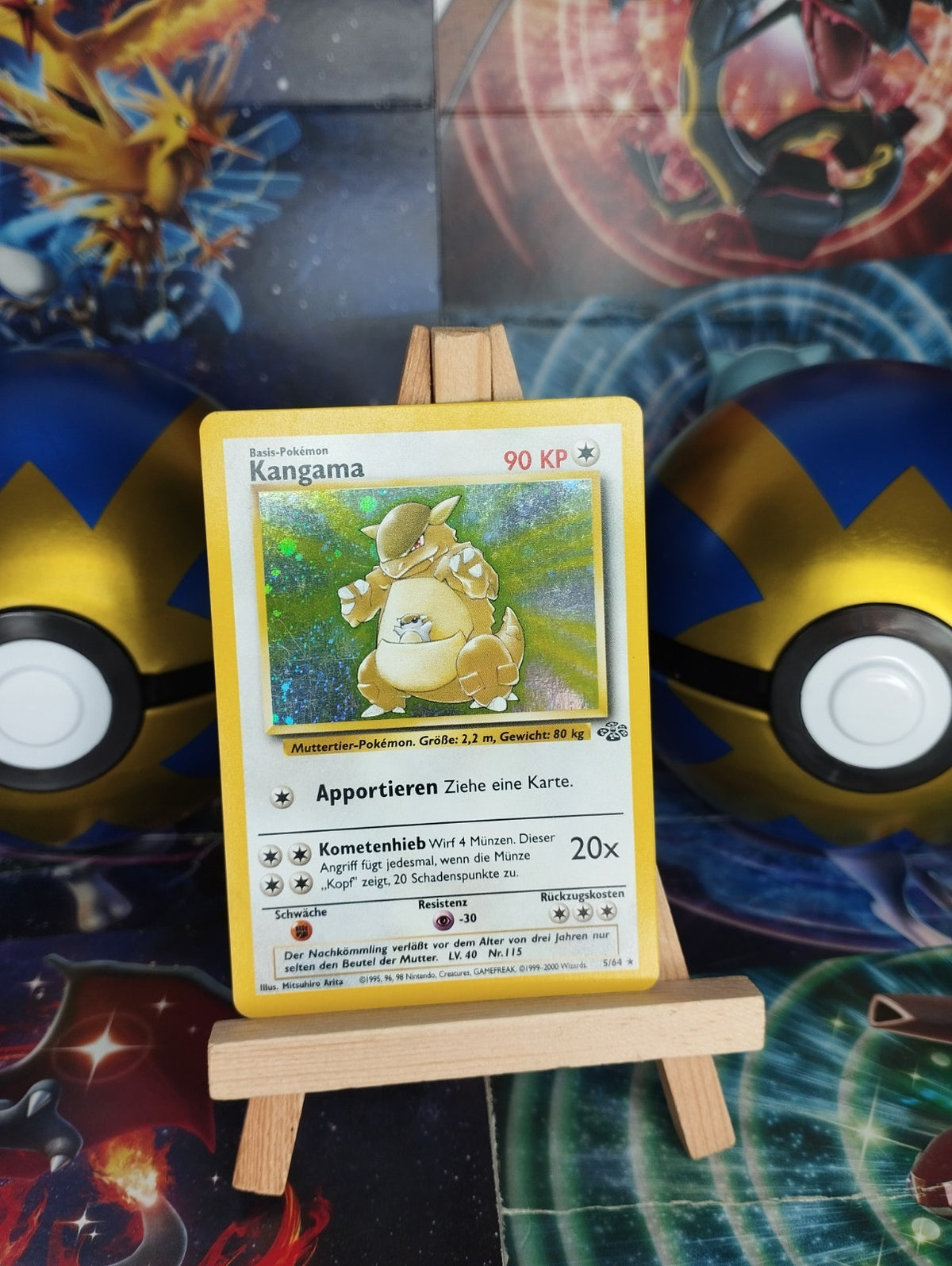 Pokémon Karte Kangama JU 5/64 Jungle Kangaskhan Holo WOTC PSA DE EX