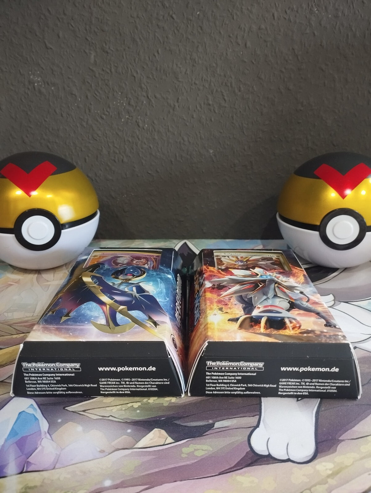 Pokémon Stunde der Wächter Themendeck Set x2 Neu OVP Stahlsonne Nebelmond DE PSA