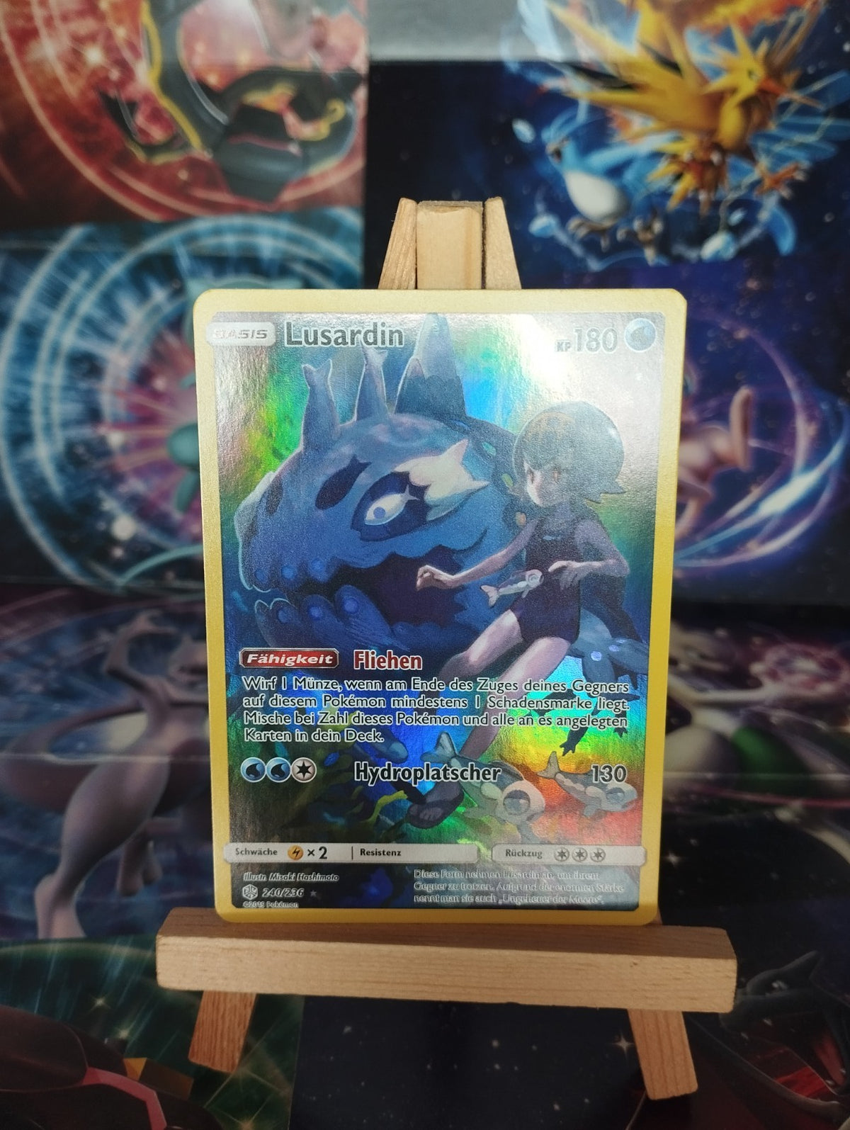 Pokémon Lusardin 240/236 Welten im Wandel DE PSA Character Rare EX