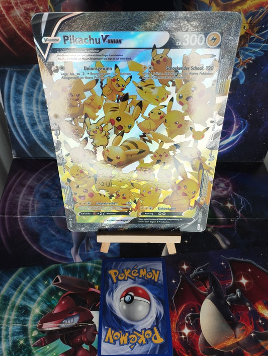 Pokémon Pikachu V-UNION SWSH139-SWSH142 Promo Jumbo Oversize XXL DE PSA NM #1