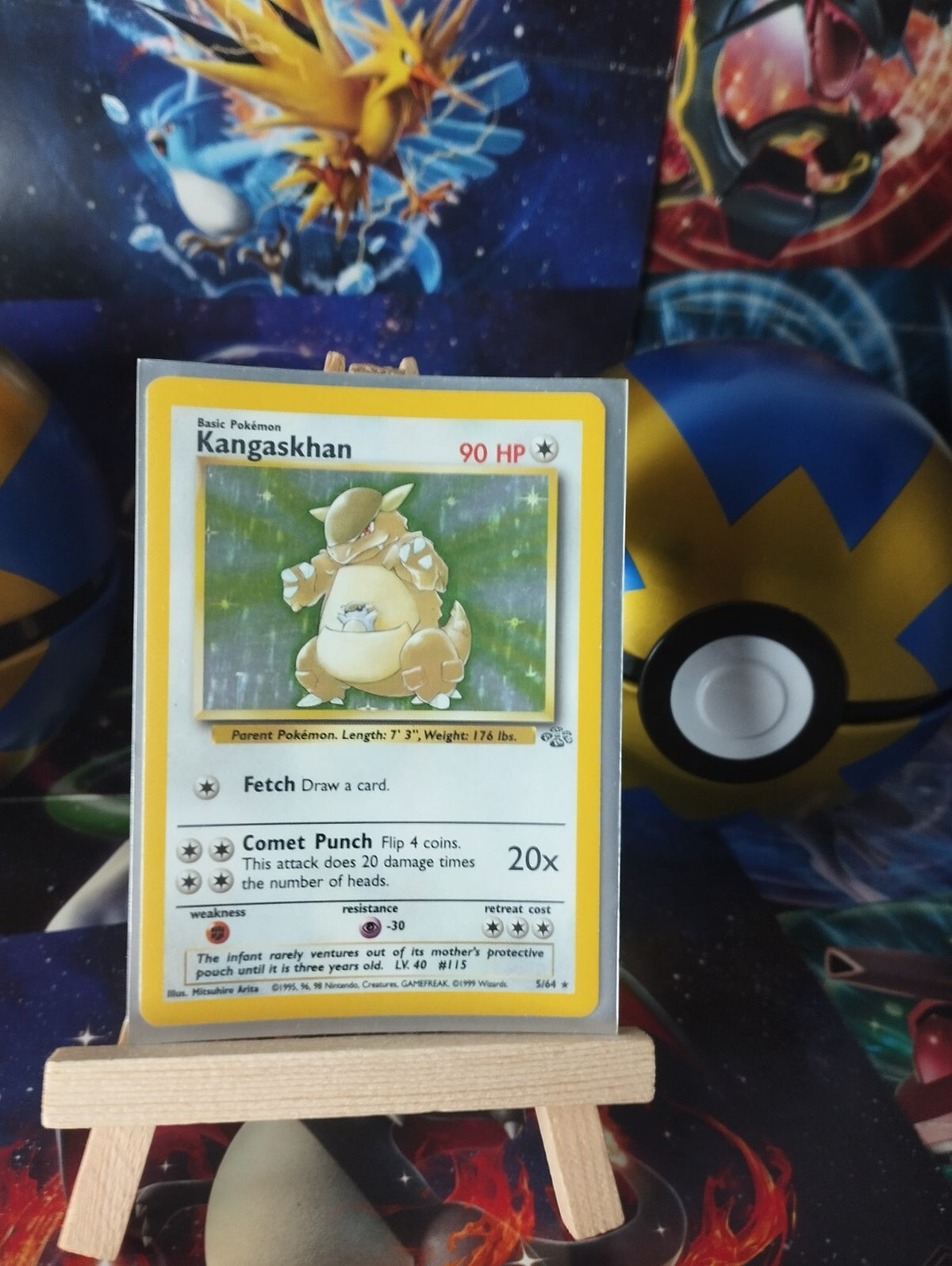 Pokémon Karte Kangama Holo Dschungel 5/64 PSA WOTC Kangaskhan Jungle EN