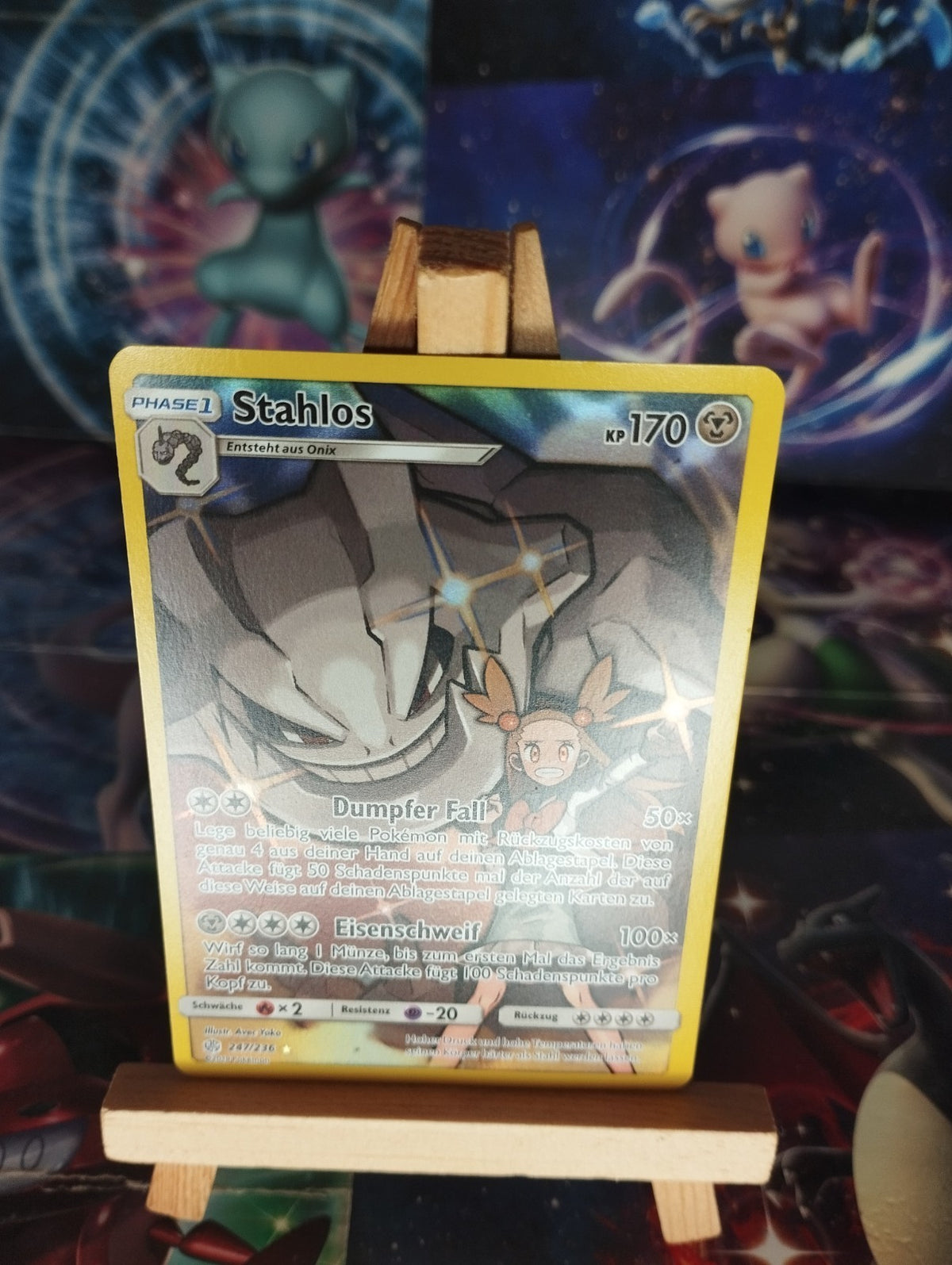 Pokémon Stahlos 247/236 Welten im Wandel DE PSA Character Rare NM EX Steelix