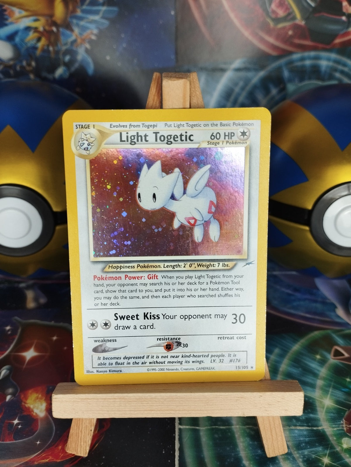 Pokémon Helles Toegtic 15/105 Light Togetic Neo Destiny WOTC EN Holo PSA EX