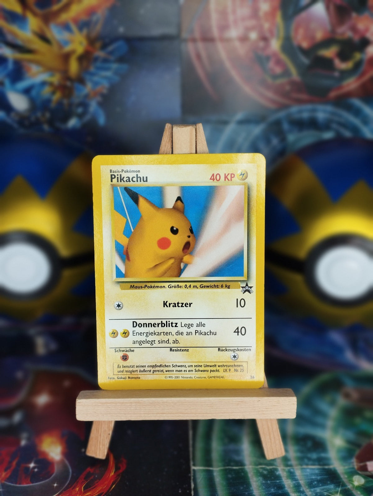 Pokémon Karte Pikachu (WP 26) WOTC Wizards Promo 26 PSA DE Bent LP