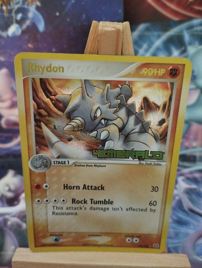 Pokémon Karte Rhydon 19/106 Reverse Holo Stamp ex Emerald Rizeros EN PSA GD