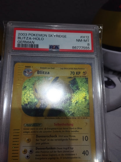 Pokémon Karte Bltza H12/H32 PSA 8 Holo Skyridge WOTC Jolteon DE NM Mint