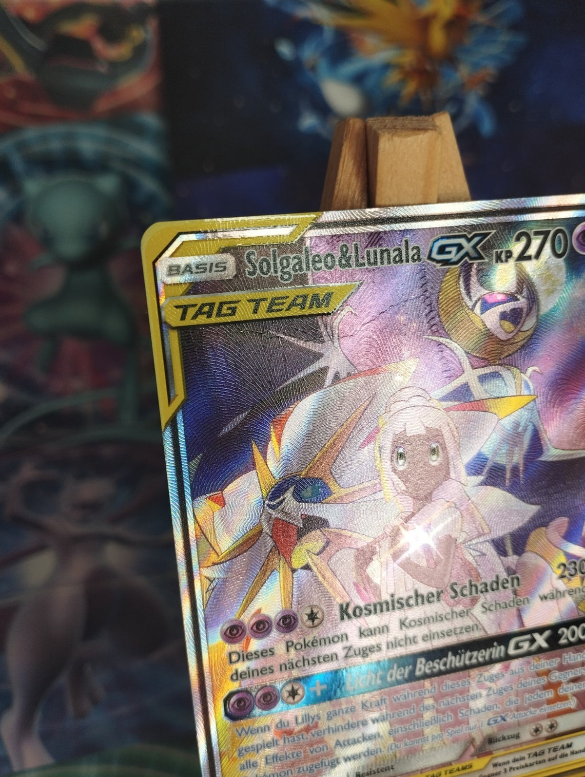 Pokémon Solgaleo&Lunala GX 216/236 Welten im Wandel DE PSA Tag Team LP Alt Art