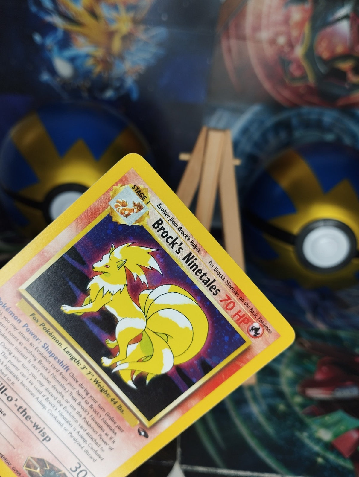 Pokémon Karte Brocks Ninetales 3/132 Gym Challenge WOTC Holo PSA Vulnona EN EX