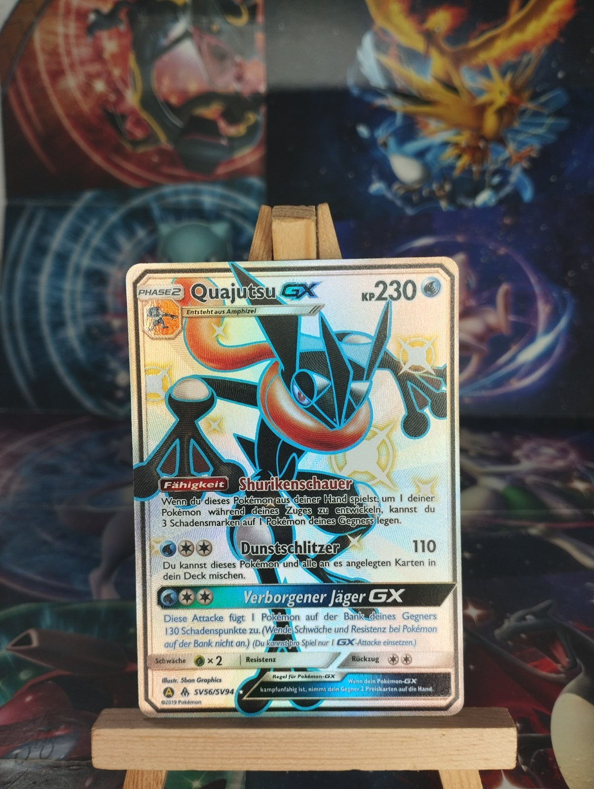 Pokémon Quajutsu GX SV56/SV94 Verborgenes Schicksal Shiny DE PSA NM