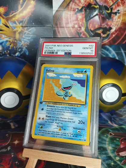 Pokémon Karte Felino Neo Genesis 82/111 First 1st Edition PSA 10 DE Deutsch