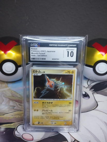 Pokémon Rotom DPBP#518 1st Holo Moonlit Pursuit PSA CGC 10 JP SWIRL Japanese