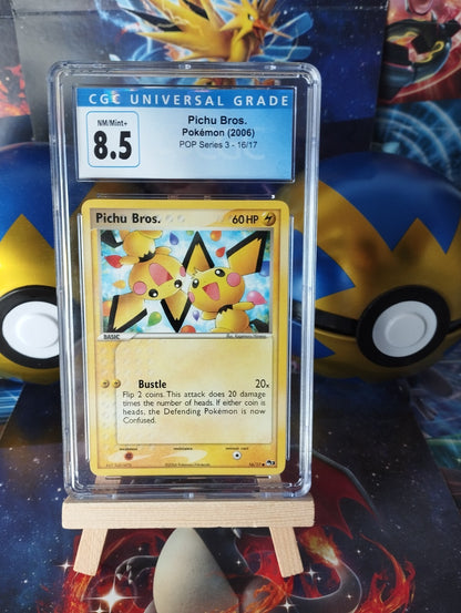 Pokémon Karte Pichu Bros POP Series 3 16/17 PSA CGC 8,5 Mint EN Pichu Brüder