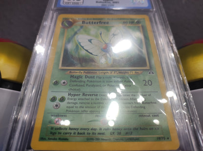 Pokémon Karte Butterfree 19/75 Neo Discovery Entdeckung Smettbo EN PSA EGS 3,5
