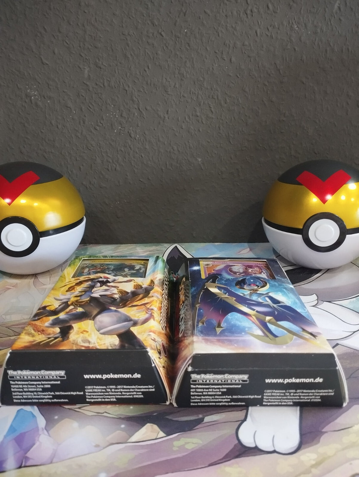 Pokémon Stunde der Wächter Aufziehen der Sturmröte Themendeck x2 Neu OVP DE Set