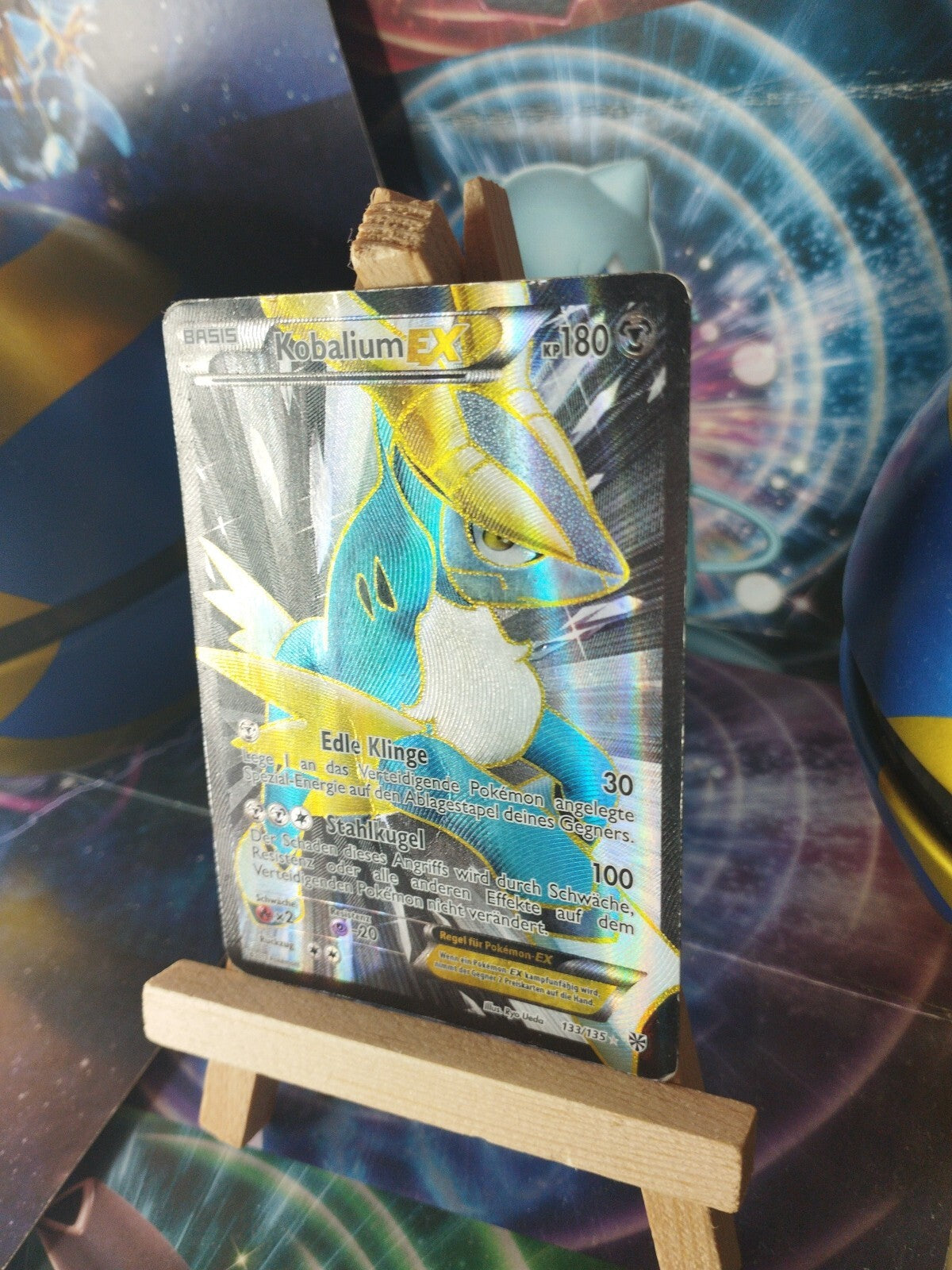 Pokémon Karte Kobalium EX 133/135 Cobalion EX Plasma Sturm PSA DE PL