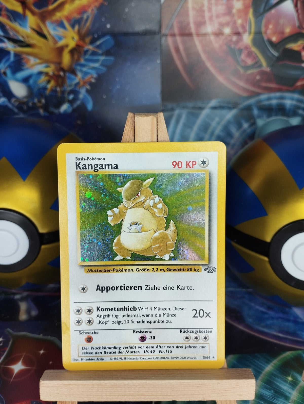 Pokémon Karte Kangama JU 5/64 Jungle Kangaskhan Holo WOTC PSA DE EX