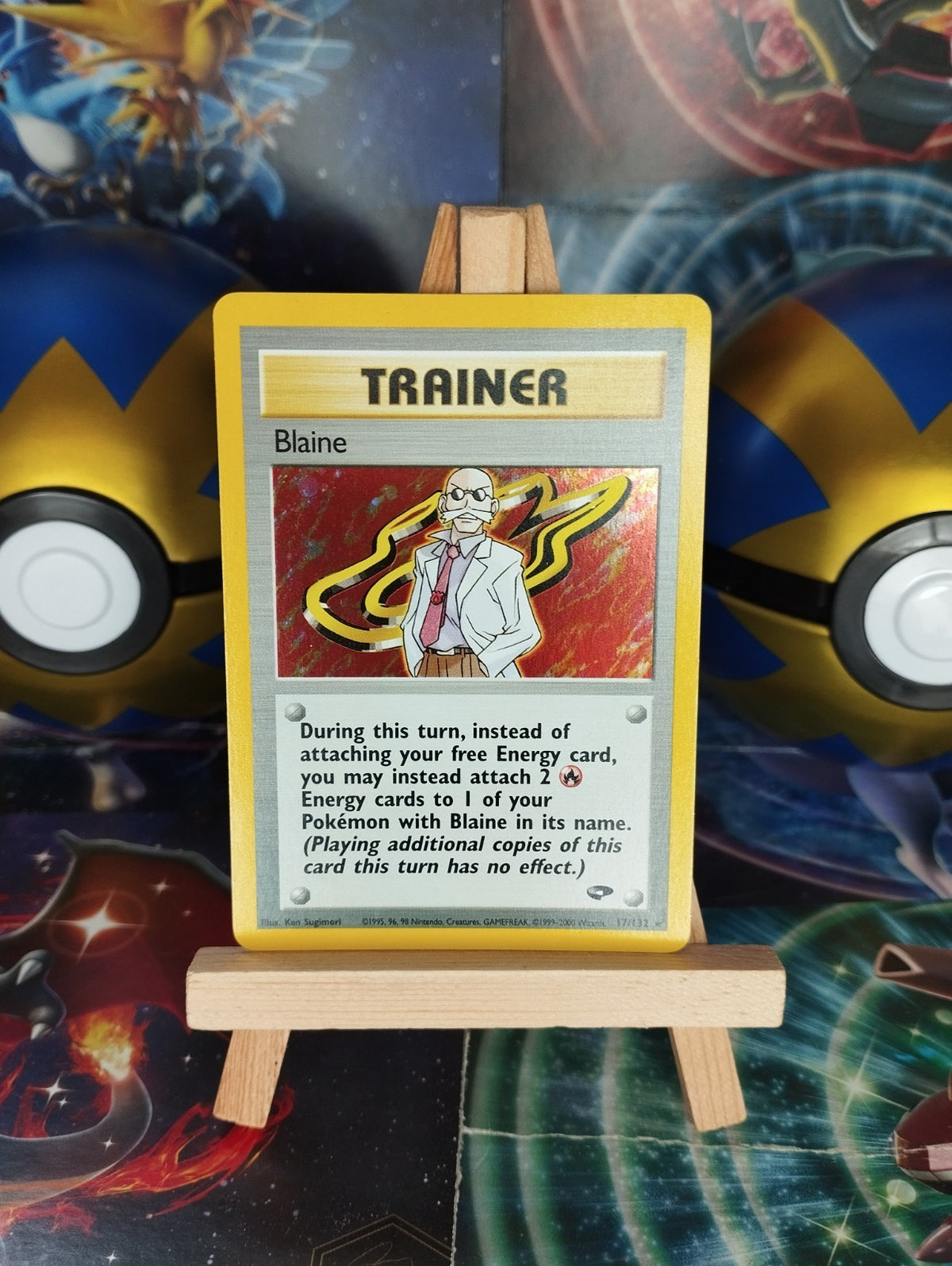 Pokémon Karte Blaine 17/132 Gym Challenge WOTC Holo PSA EN EX