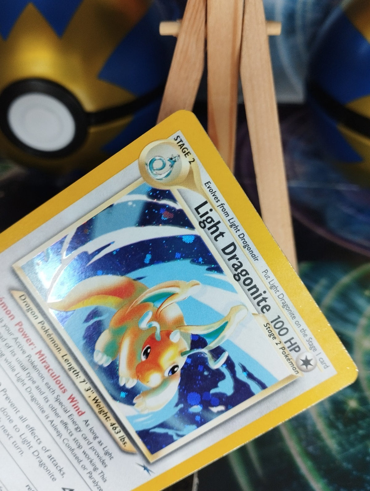 Pokémon Karte Light Dragonite 14/105 Neo Destiny Holo Helles Dragoran PSA EN EX