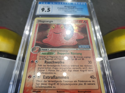 Pokémon Karte Magcargo 41/115 ex Verborgene Mächte Reverse Stamp PSA CGC 9,5 10