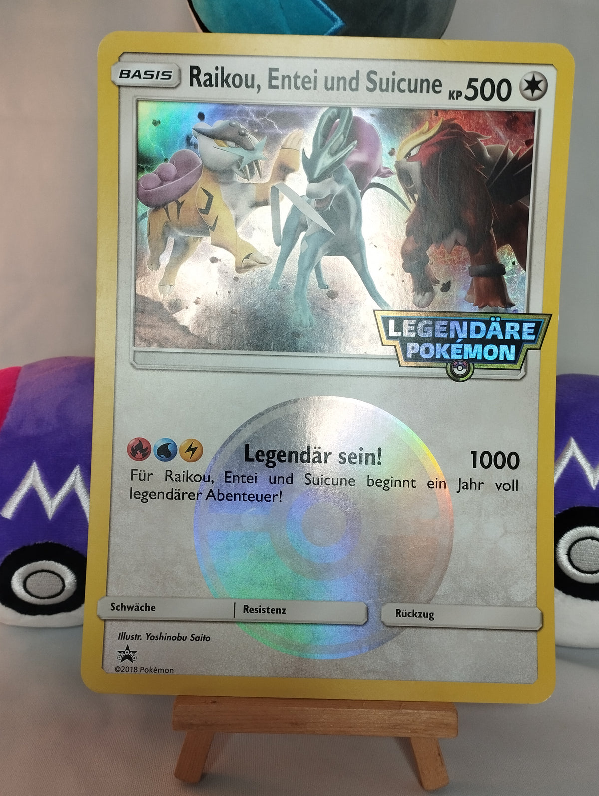 Raikou, Entei und Suicune Promo - Legendäre Pokémon SM Promo (DE) - Unnumbered - Jumbo Oversize - NM/EX