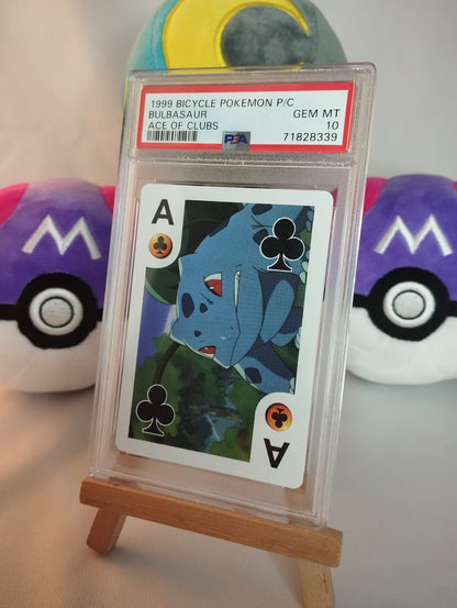 Bisasam (Bulbasaur) - Bicycle Playing Cards 1999 (EN) - Ace of Clubs - Non Holo - PSA 10