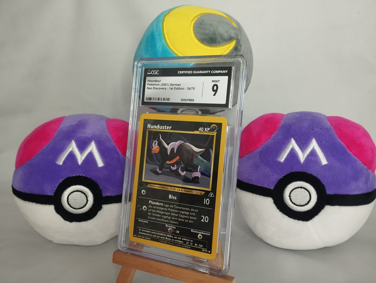 Pokémon Hunduster 1. Edition 1st 39/75 PSA CGC 9 Neo Discovery DE Houndour 1 Ed.