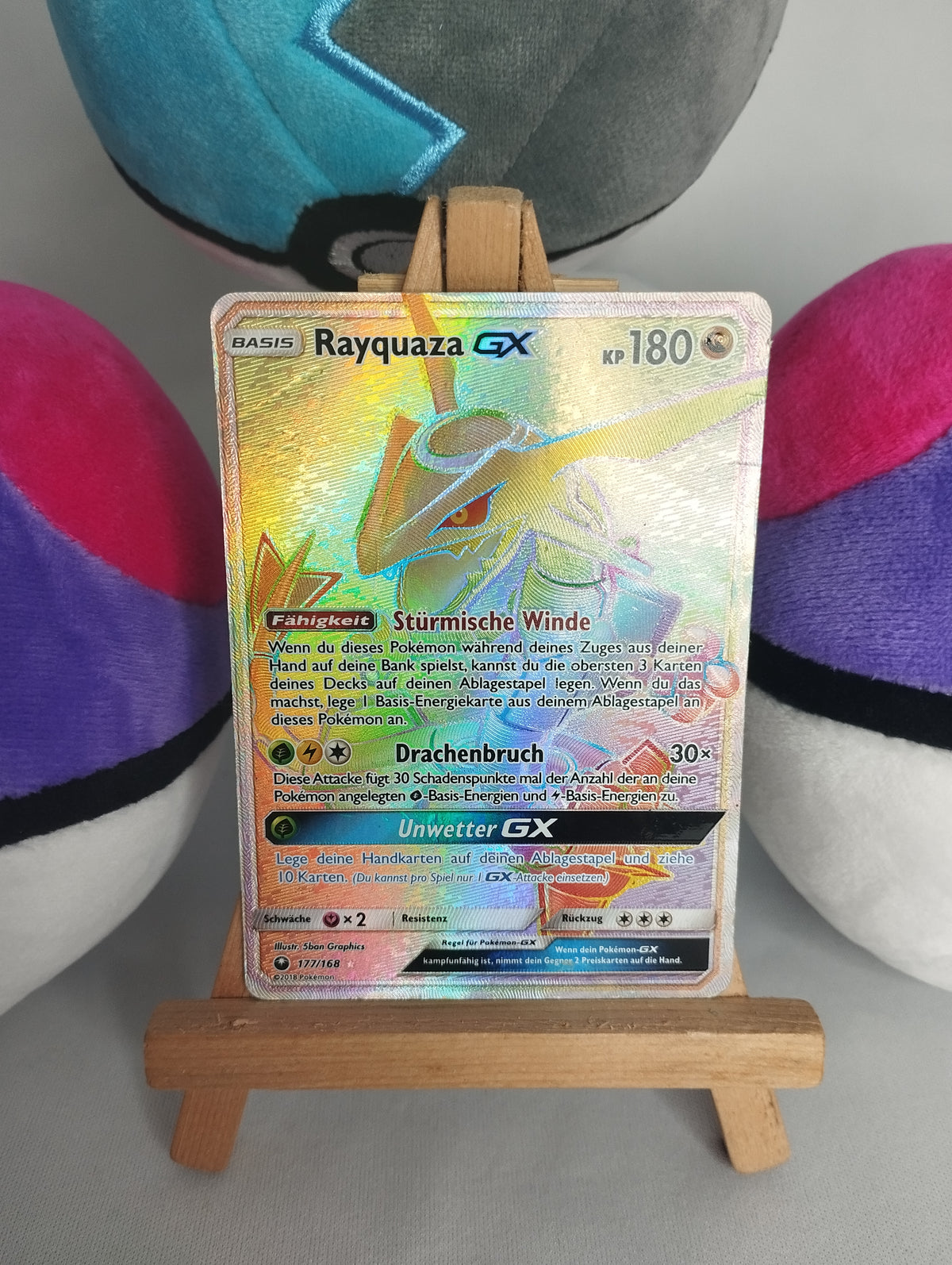 Rayquaza GX - Sturm am Firmament (DE) - 177/168 - Rainbow - PL