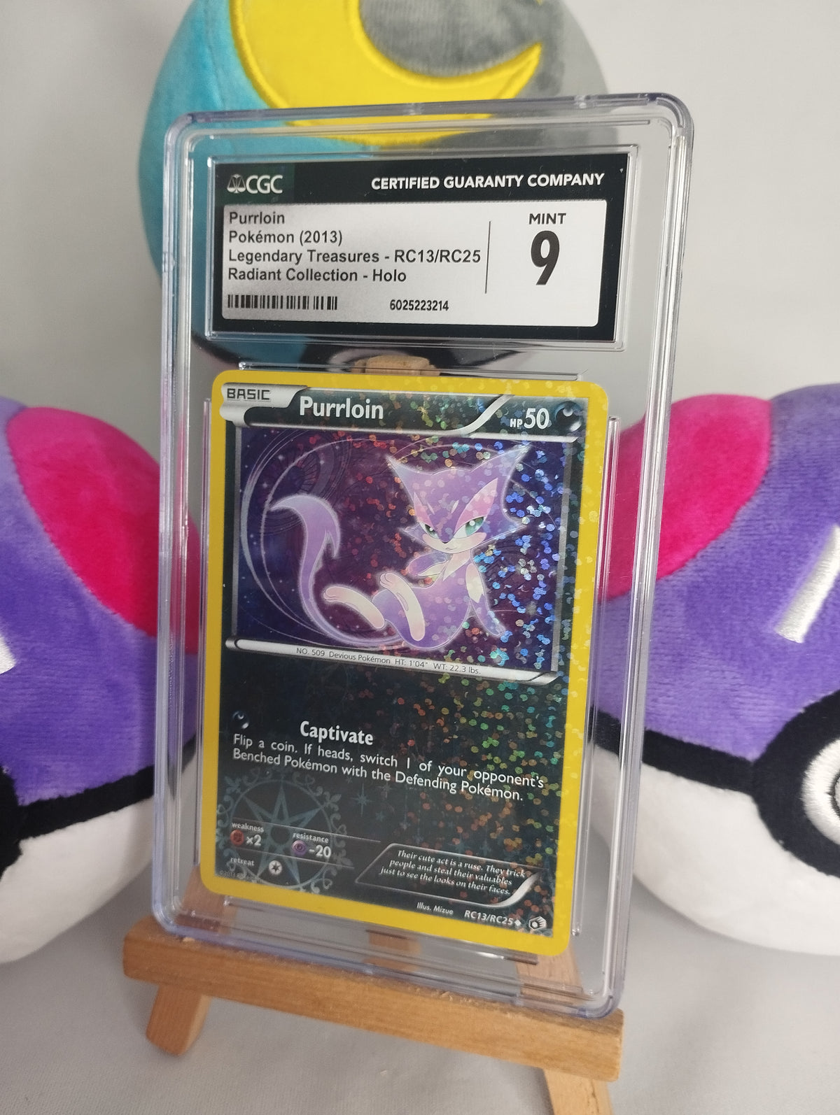 Pokémon Purrloin RC13/RC25 Legendary Treasures Radiant Collection PSA CGC 9 EN