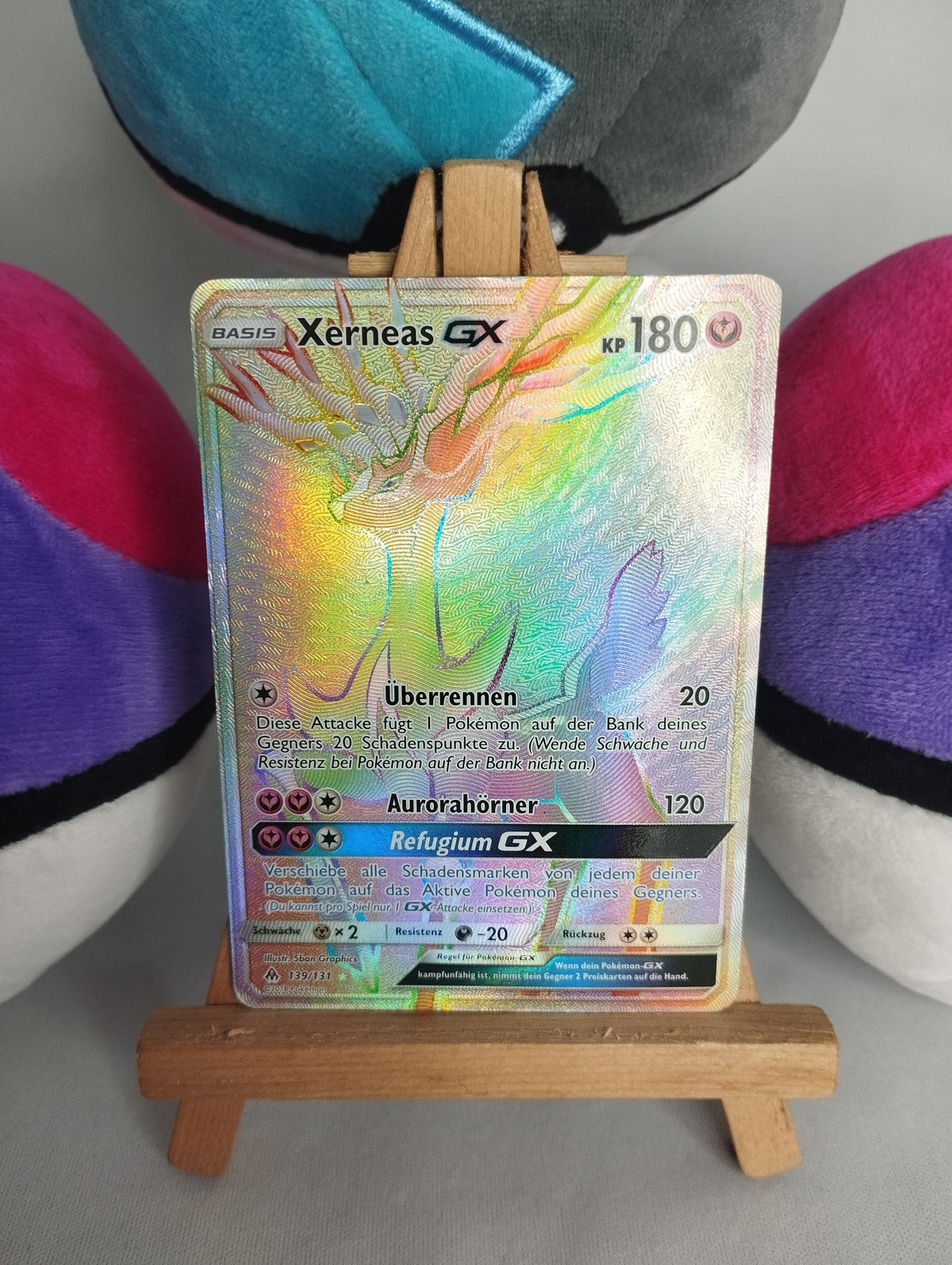 Pokémon Xerneas GX 139/131 Grauen der Lichtfinsternis DE PSA LP PL Rainbow
