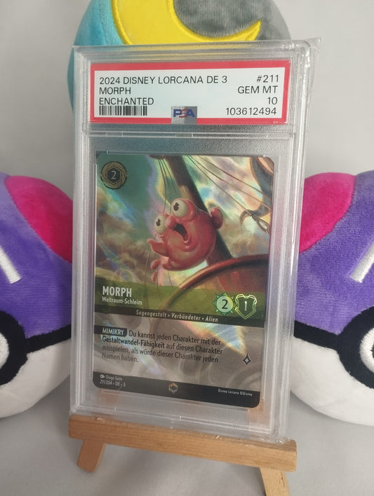 Disney Lorcana Morph Weltraum-Schleim - Die Tintenlande (DE) - 211/204 - Enchanted - PSA 10