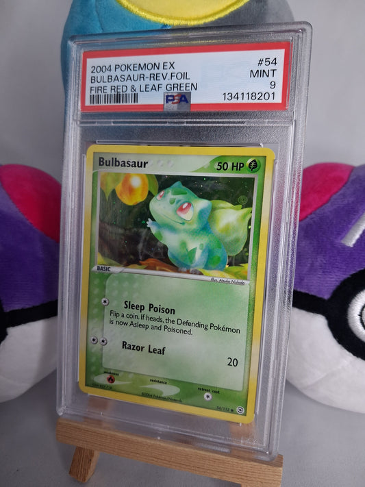 Bisasam (Bulbasaur) - ex Feuerrot & Blattgrün (EN) - 54/112 - Reverse Holo - PSA 9
